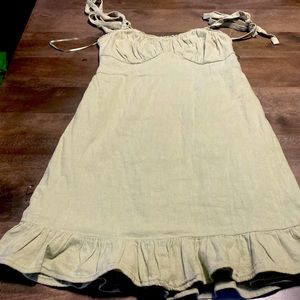 Hollister sage green woven mini dress